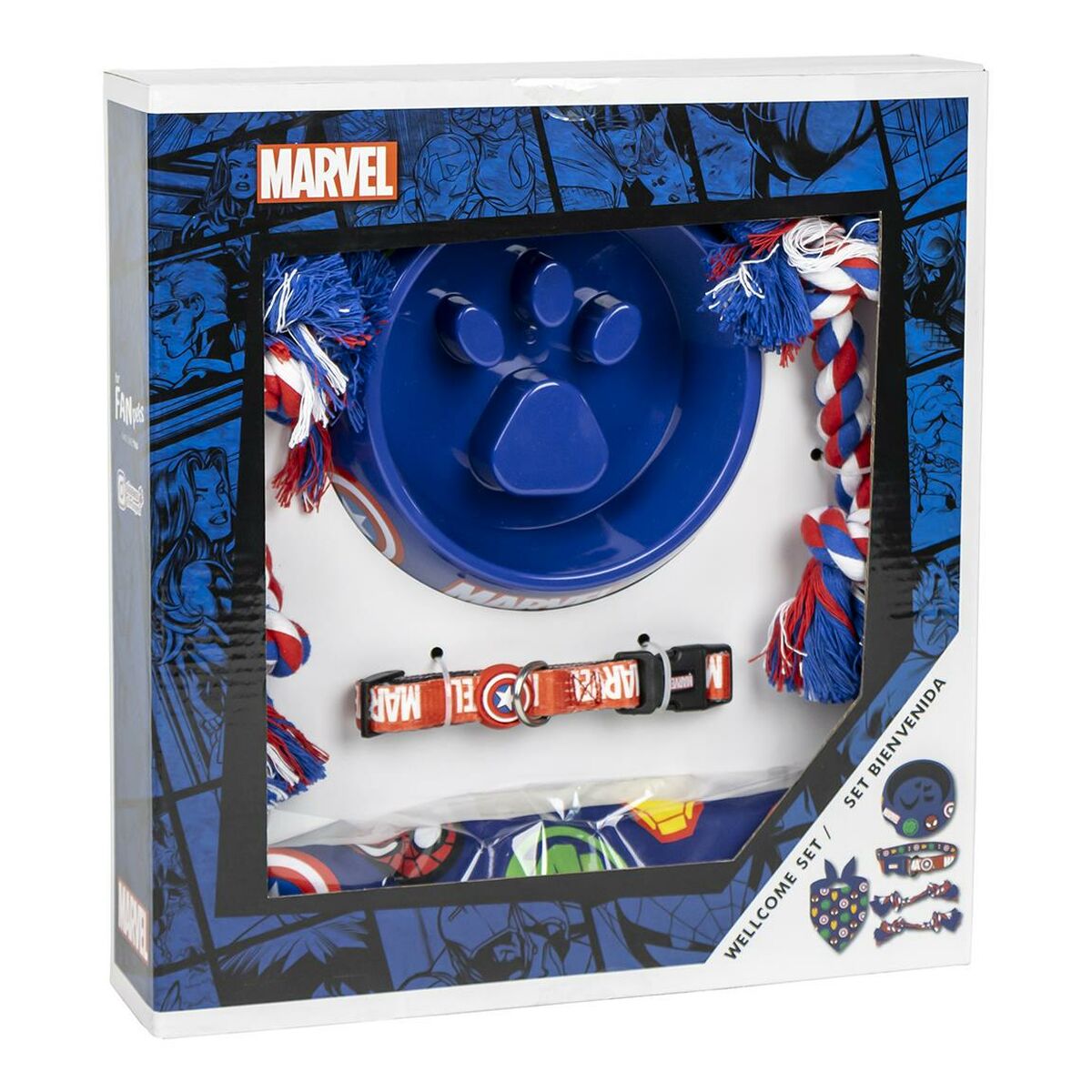 Welcome Gift Set for Dogs The Avengers Blue 28,0 x 30,0 x 6,8 cm 5 Pieces